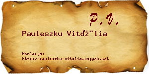 Pauleszku Vitália névjegykártya